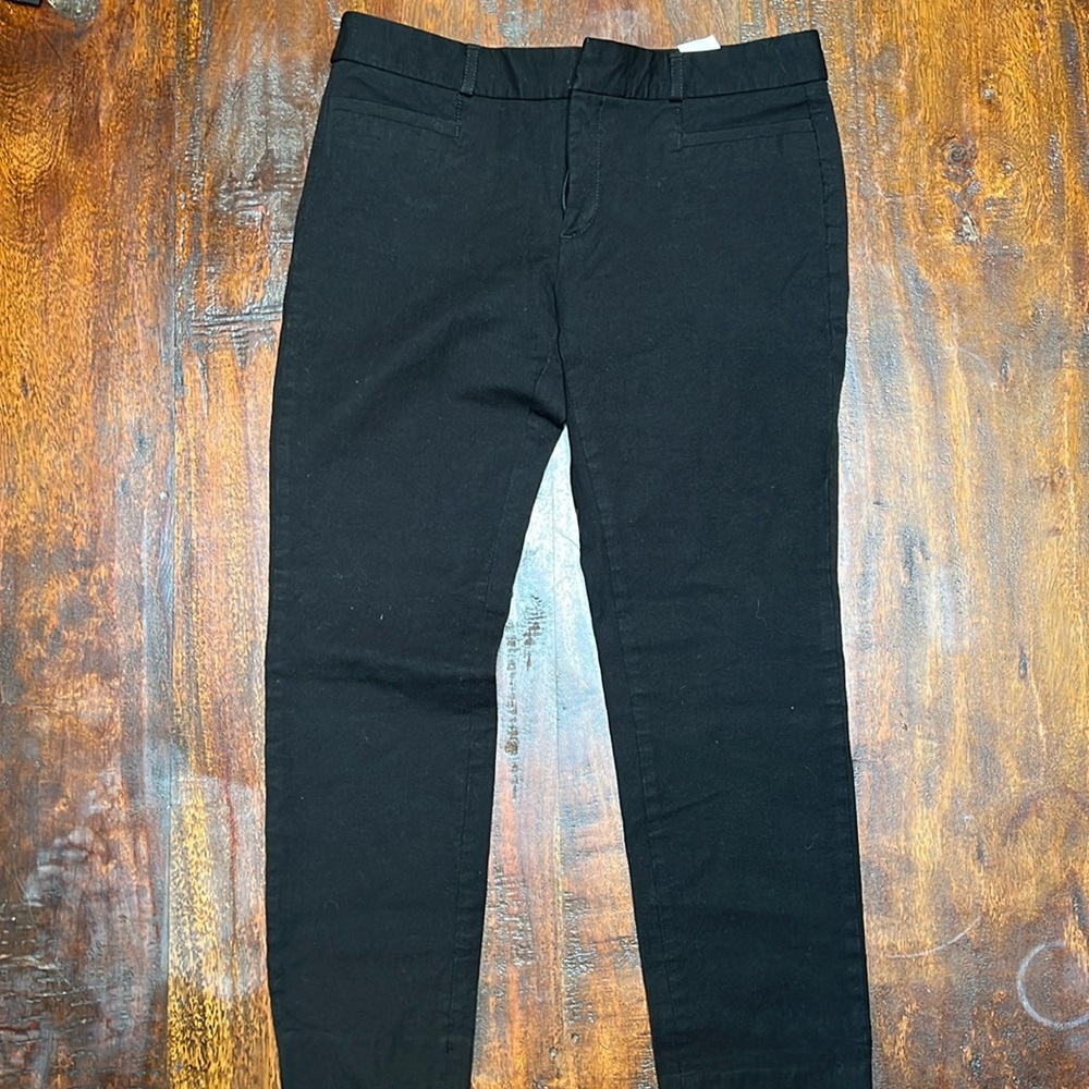 banana republic capri length sloan fit black dress pants size 6